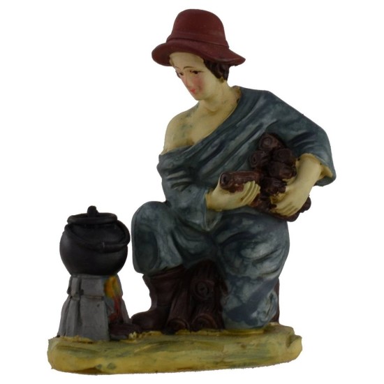 Set 6 statue 15 cm presepe in resina Mondo Presepi