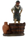 Scena pigiatori di uva cm 15 in resina Mondo Presepi