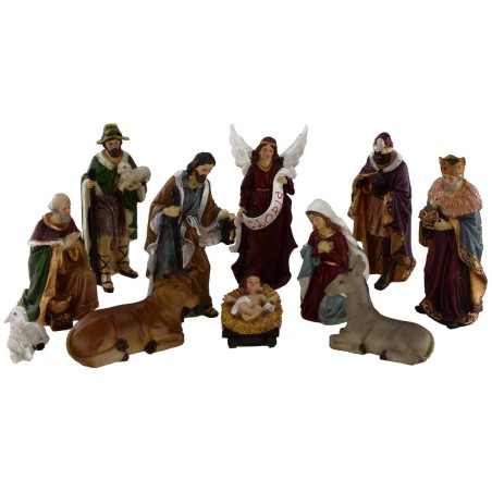 Nativity set from 11 subjects cm 15 in resin