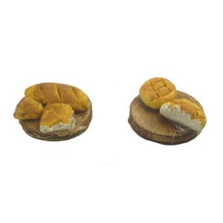 Set 2 taglieri con pane - D408 Mondo Presepi
