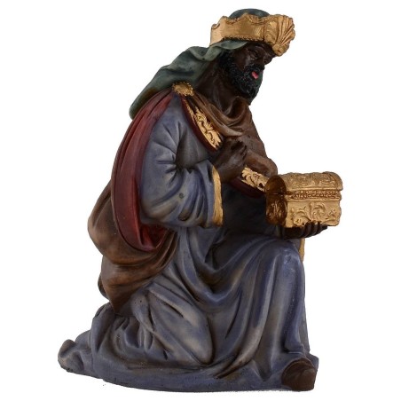 Natividad en conjunto de 10 figuras de 15 cm en resina Mondo Presepi.