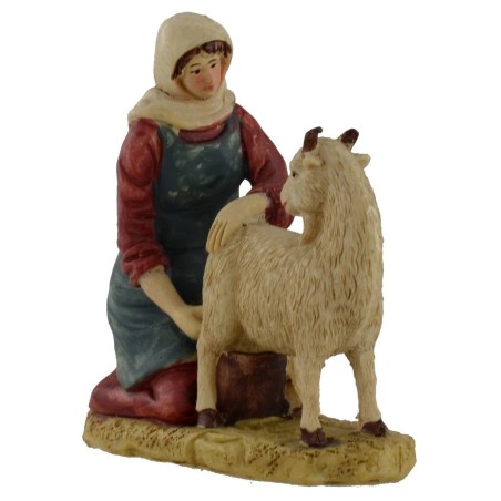 Ordeñadora de cabra serie 15 cm Mundo Pesebres