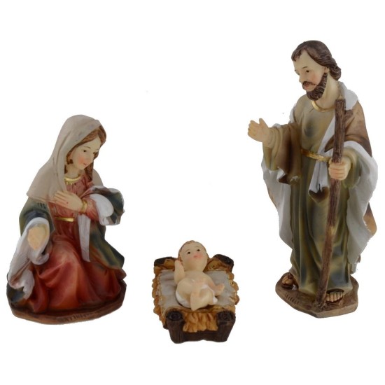 Natividad en conjunto de 11 figuras de 11 cm en resina Mondo Presepi