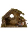 Cabaña con fuente que funciona cm 36x16,5x24,5 h para Natividad
