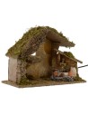 Cabaña con fuente que funciona cm 36x16,5x24,5 h para Natividad