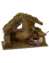 Cabaña con fuente que funciona cm 36x16,5x24,5 h para Natividad