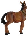 Cavallo marrone con briglie e sella per statue 12 cm Mondo