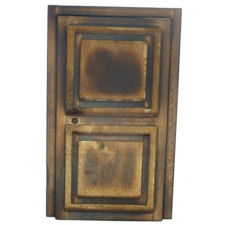 Porta in legno invecchiato cm 7,3x13x5 - T913 Mondo Presepi