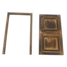 Puerta de madera envejecida cm 7,3x13x5 - T913 Mundo Pesebres 2