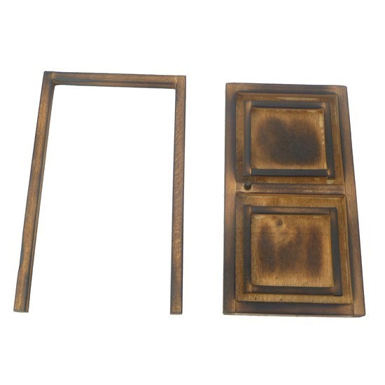 Porta in legno invecchiato cm 7,3x13x5 - T913 Mondo Presepi