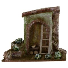 Garden for nativity scene with closet 19.5x14.5x17 cm h for 2