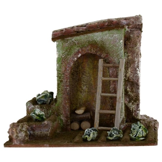 Garden for nativity scene with closet 19.5x14.5x17 cm h for