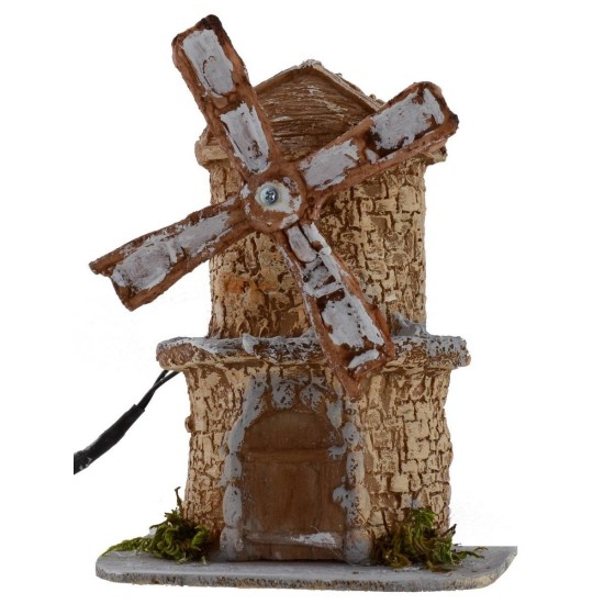 Molino de viento en resina funcional de 12X8,5X15,3 cm h