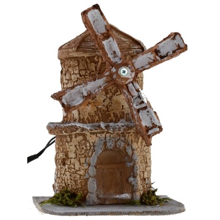 Molino de viento en resina funcional de 12X8,5X15,3 cm h