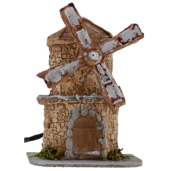 Molino de viento de resina en funcionamiento de 12X8,5X15,3 cm h Mundo