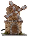 Working resin windmill 12X8.5X15.3 cm h