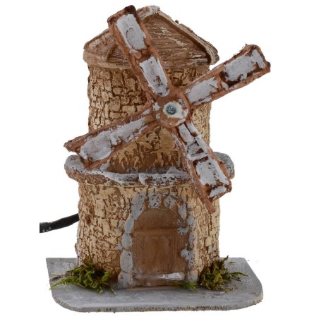 Mulino a vento in resina funzionante cm 12X8,5X15,3 h Mondo