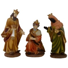 Reyes Magos en juego de 3 figuras de 30 cm en resina 2