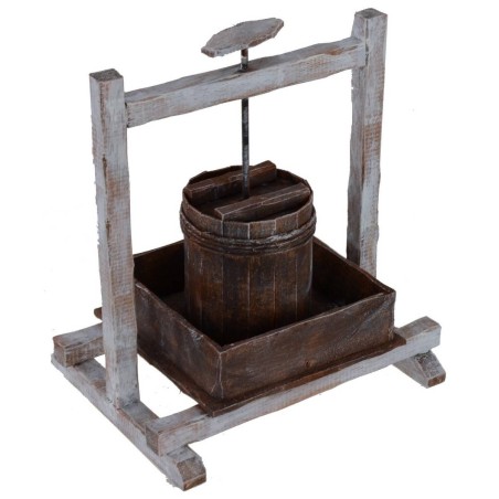 Prensa de madera de 19,5x15x21 cm de altura para estatuas de 30 cm Mondo Presepi