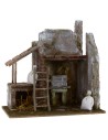 Barn with wooden pergola cm 24x17,5x25 h for statues 12 cm