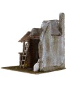 Fienile con pergola in legno cm 24x17,5x25 h per statue 12 cm