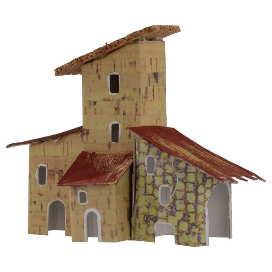 Farmhouse for creche 12x5.5x10 cm h