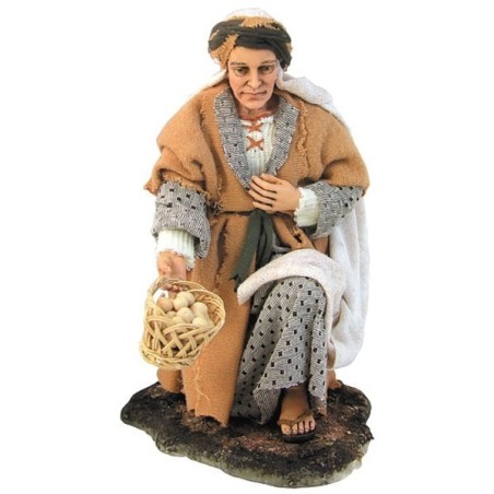 Kneeling woman with basket -STV30 / 28 - Free shipping