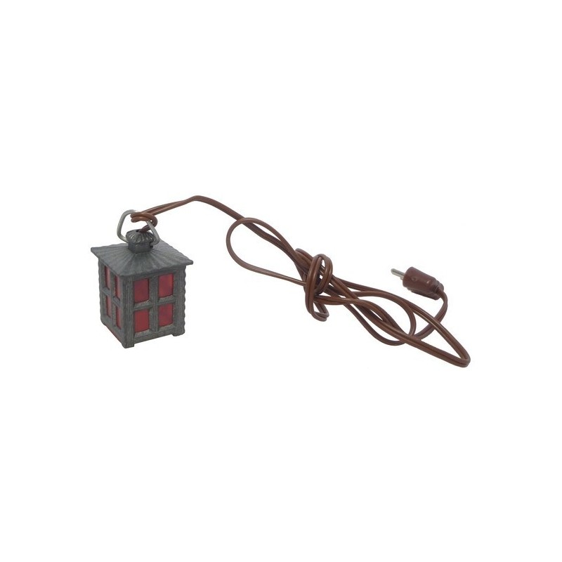 Lanterna in metallo a luce rossa - Cod. X40R Mondo Presepi