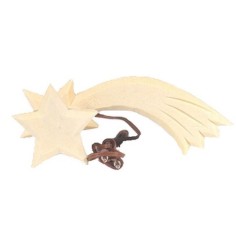 Stella cometa in legno 12 cm con luce 3,5Volt Mondo Presepi