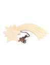 12 cm wooden comet with 3.5 Volt light