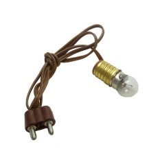 E10 lamp holder + plug + lamp. white Cod. LP42