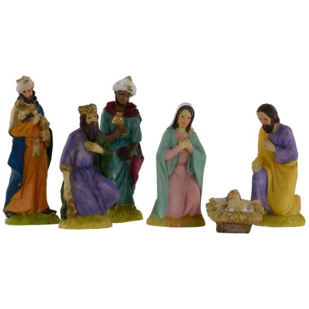 Set Natividad 6 sujetos serie 9 cm para belén Mondo Presepi