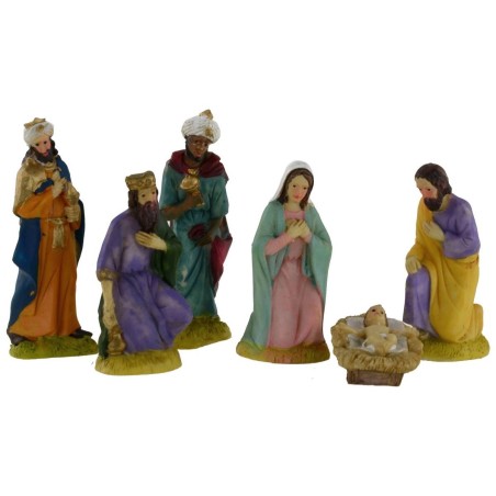 Set Natividad 6 sujetos serie 9 cm para belén Mondo Presepi