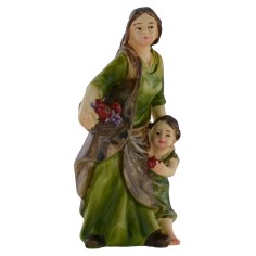 Woman with child in resin series 9 cm 2