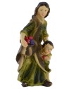 Donna con bambino in resina serie 11 cm Mondo Presepi