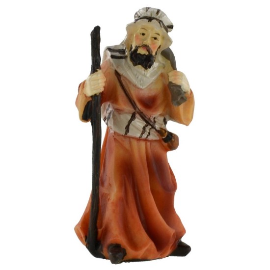 Eastern wayfarer with stick 8 cm series in resin