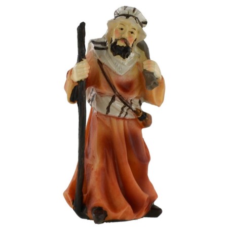 Eastern wayfarer with stick 8 cm series in resin