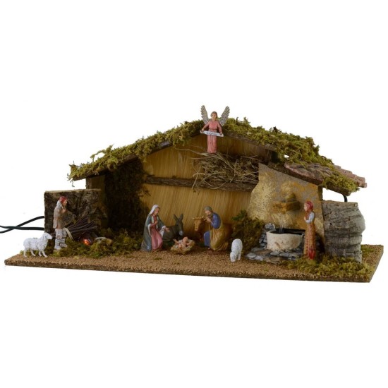 Hut complete with 10 cm Landi statues with fire and functioning