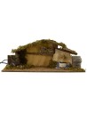 Cabaña con fuego y fuente funcionales cm 54x25x21 h para