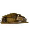 Cabaña con fuego y fuente funcionales cm 54x25x21 h para