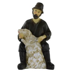 Esquilador de ovejas en resina serie 11 cm Mundo Pesebre