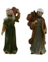 Set due pastori orientali serie 8 cm in resina Mondo Presepi