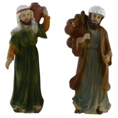 Set due pastori orientali serie 8 cm in resina Mondo Presepi 2