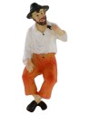 Uomo seduto in resina serie 11 cm Mondo Presepi