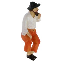 Sitting man in resin series 11 cm 2