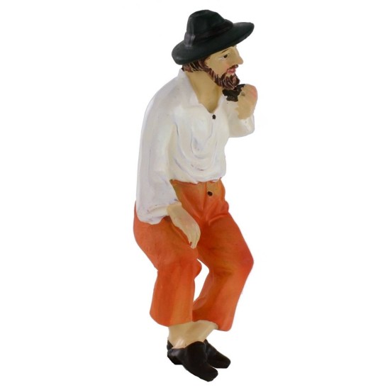 Hombre sentado en resina serie 11 cm Mundo Pesebres