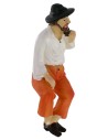 Hombre sentado en resina serie 11 cm Mundo Pesebres
