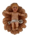 Niño Jesús en la cuna para estatuas de 8-10 cm en PVC Mondo Presepi