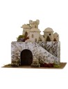 Pueblo palestino de dos pisos cm 37,5x31x31,5 h