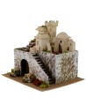 Pueblo palestino de dos pisos cm 37,5x31x31,5 h